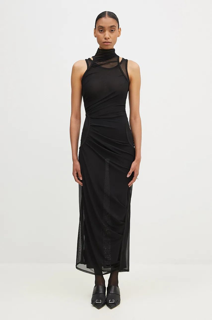 Šaty Coperni Maxi Mesh Dress Čierna | COPR107557, 0
