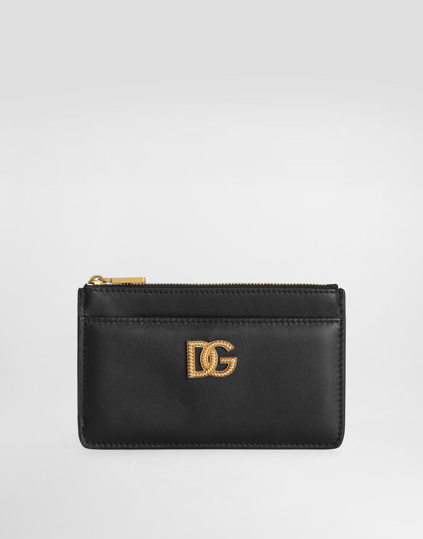 Peňaženka Dolce & Gabbana Calfskin Card Holder With Dg Logo Čierna | BI1261AK27480999