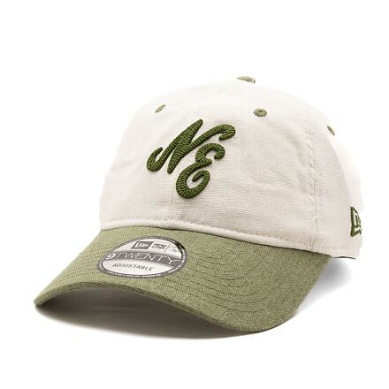 Šiltovka New Era 9TWENTY Linen Script - White / Olive Zelené | 60503545, 0