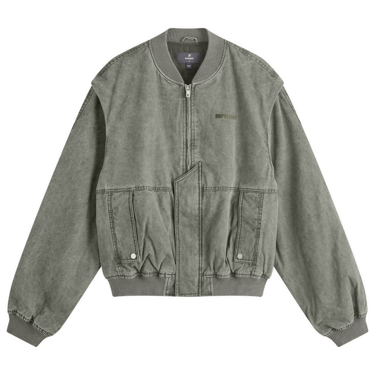 Bomber bunda Represent Clo Inset Sleeve Bomber Jacket Zelené | MLM1034-066, 0