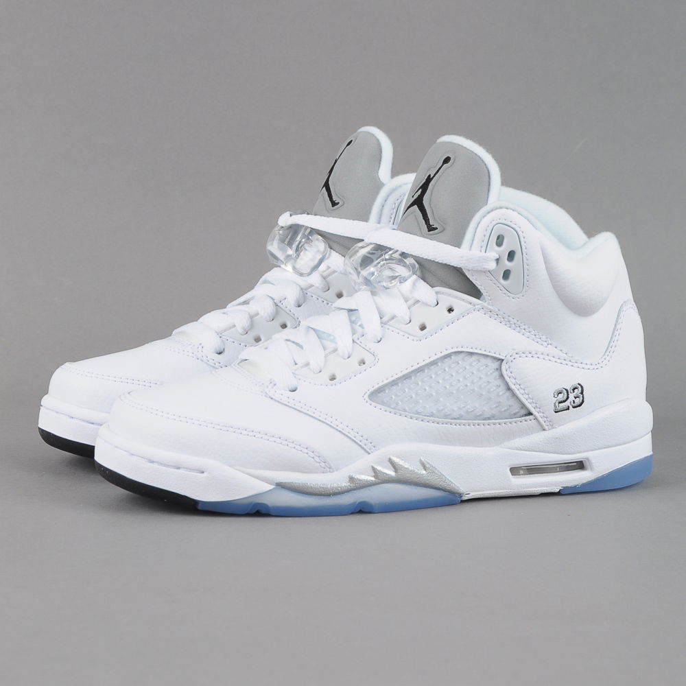 Tenisky a topánky Jordan Air Jordan 5 Retro ''Metallic White'' BG Biela | 440888-130, 1