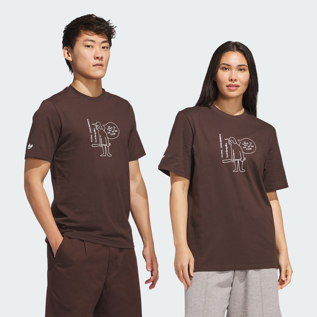 Tričko adidas Performance Shmoofoil Out of the Park Graphic T-Shirt Hnedá | JC7651, 0