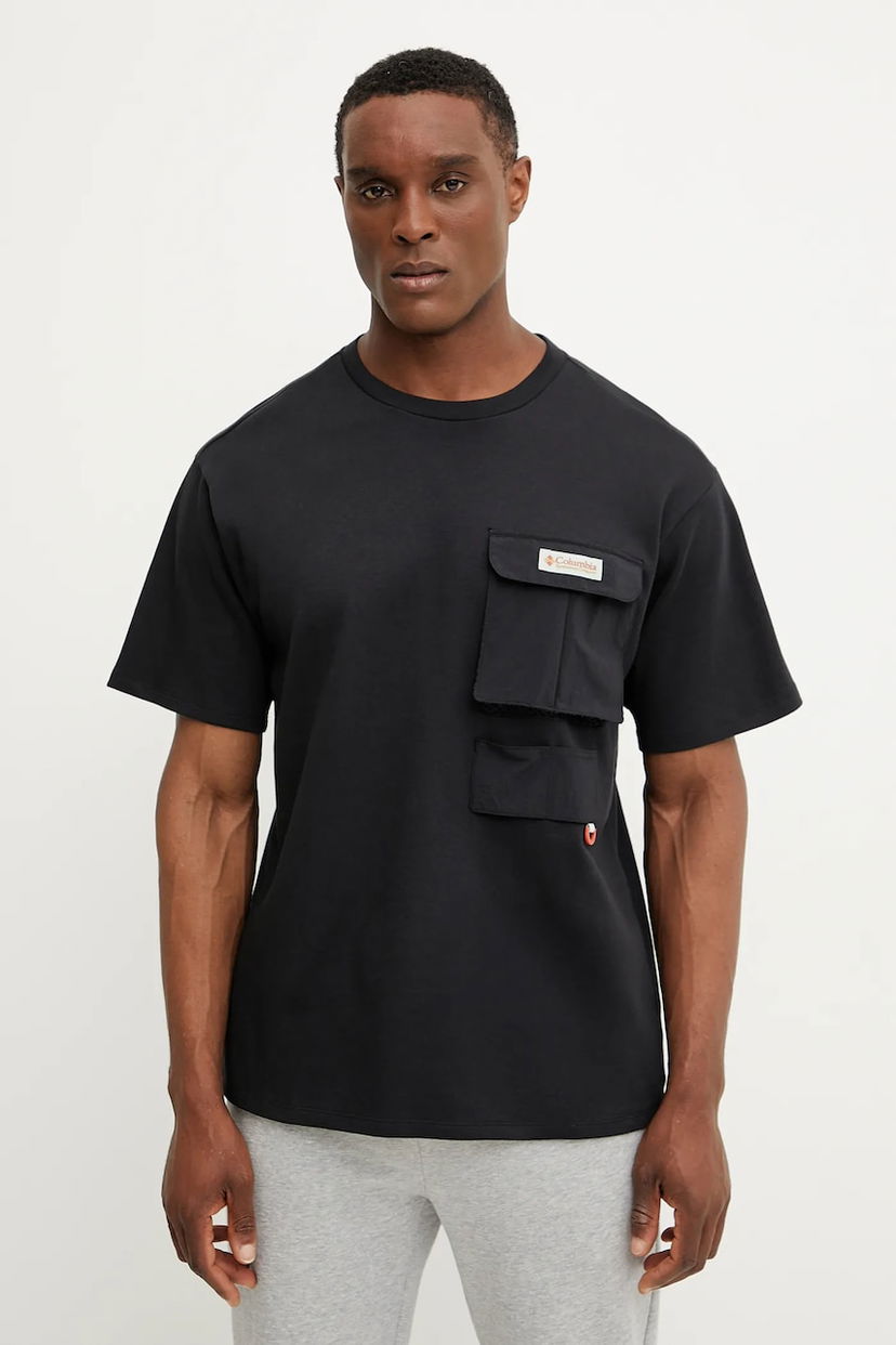 Tričko Columbia Cove Beach T-Shirt with Utility Pockets Čierna | 2126091