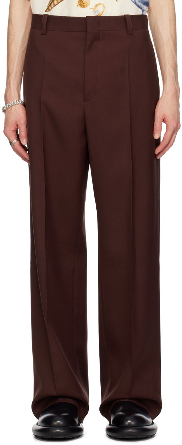 Nohavice Jil Sander Creased Trousers Hnedá | J22KA0167_J41136