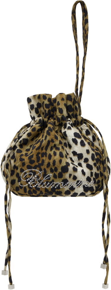 Kabelka Blumarine Blumarine Satin Rhinestone Logo Pouch Hnedá | P5HHW092A, 0