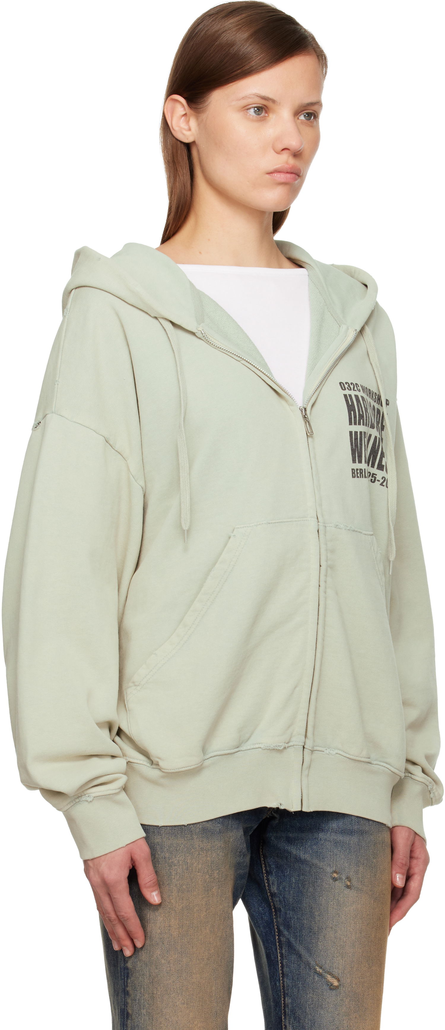 Mikina 032C Hardcore Wellness Zip-Up Jacket Zelené | F25-URC-0841-250-W, 1