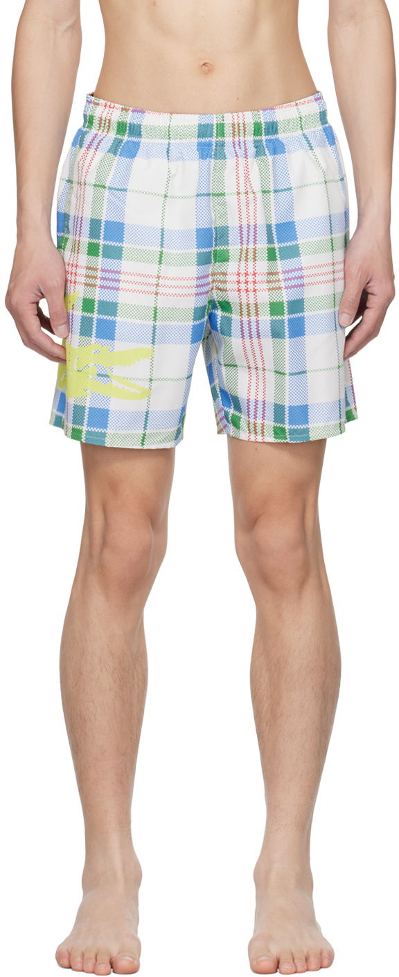 Plavky Lacoste Check Swim Modrá | MH5644, 0