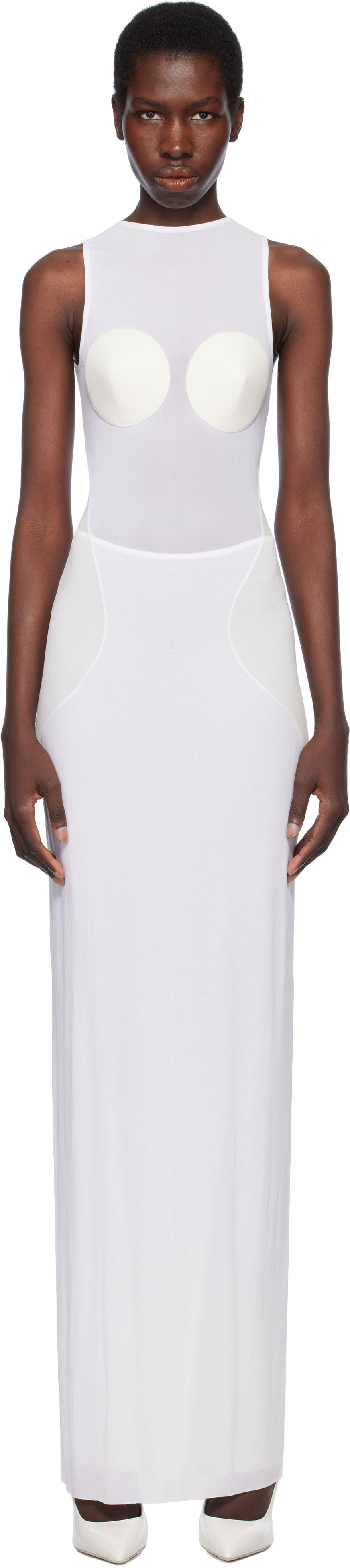 Šaty Jean Paul Gaultier Jean Paul Gaultier 'The Conical' Maxi Dress Biela | 25/34-F-RO372-J082-1103, 0