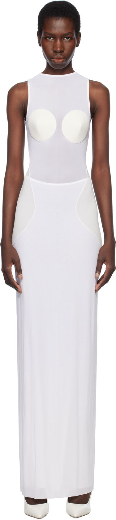 Šaty Jean Paul Gaultier Jean Paul Gaultier 'The Conical' Maxi Dress Biela | 25/34-F-RO372-J082-1103, 0
