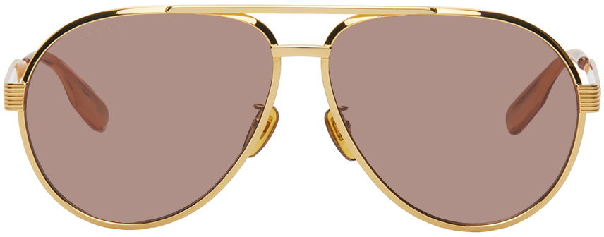 Slnečné okuliare Gucci Gold Aviator Sunglasses Metalická | GG1513S-002, 0
