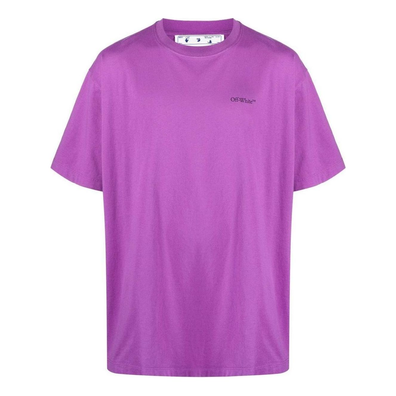Tričko Off-White Arrows Crew-Neck T-Shirt Fialová | OMAA038S23JER0023610, 0