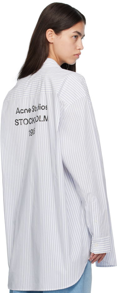 Košeľa Acne Studios Acne Studios Striped Oversized Button-Up Shirt Modrá | CB0117-, 2