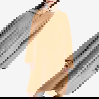 Kabáty Max Mara Max Mara Miele Hooded Coat, Size Large Béžová | 2511901021600-Camel, 2