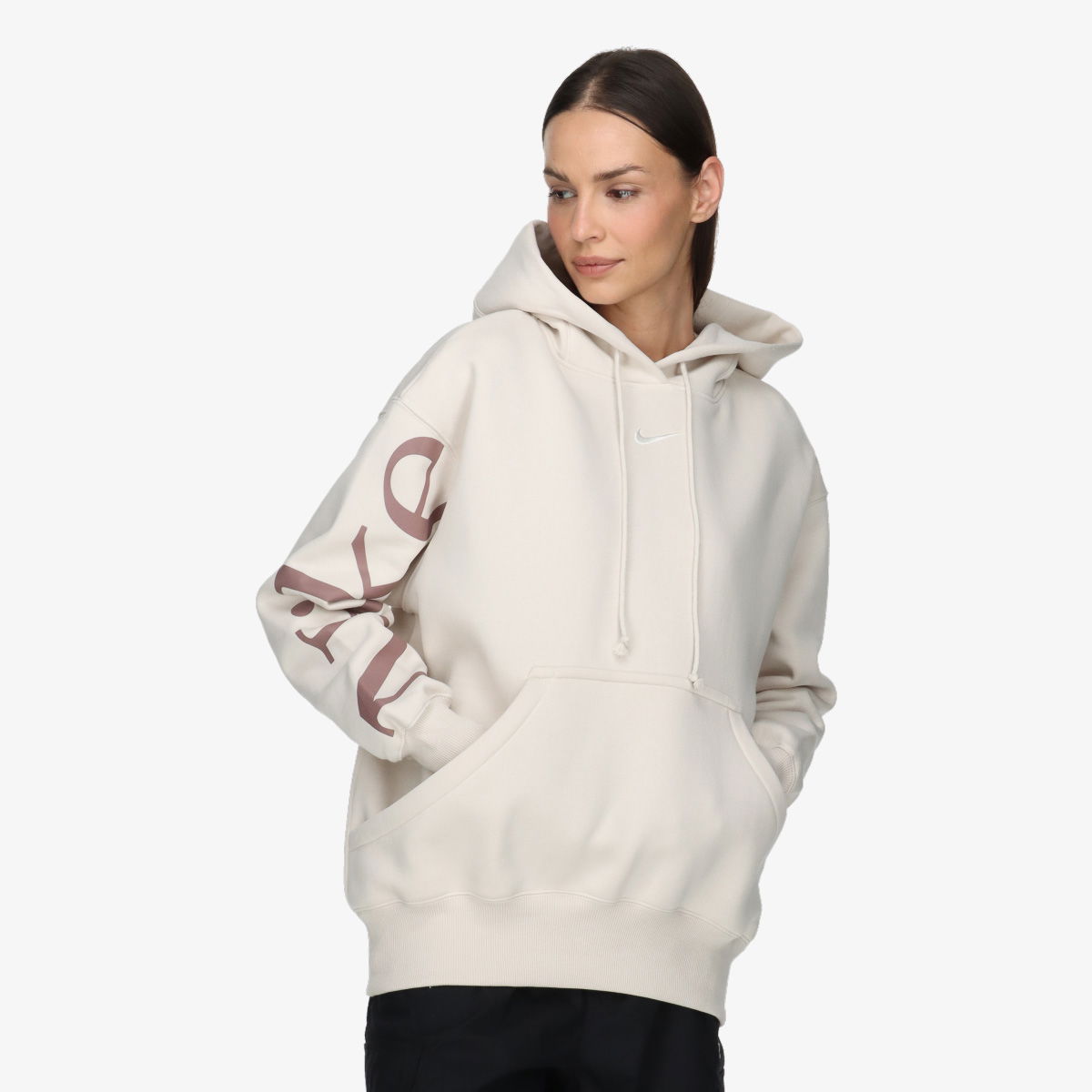 Mikina Nike W NSW PHNX FLC OS LOGO HDY Šedá | FQ7042-104, 0