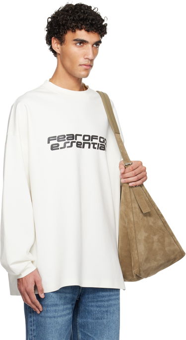 Tričko Fear of God Fear of God ESSENTIALS Holiday Ponte 90s Long Sleeve T-shirt Biela | 125HO254543F, 1