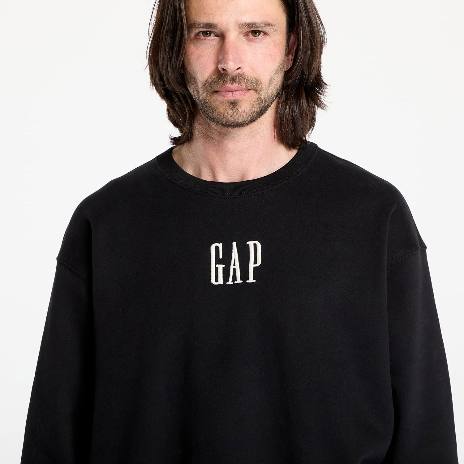 Mikina GAP Corp Logo Crew Sweatshirt Čierna | 648026-10, 1