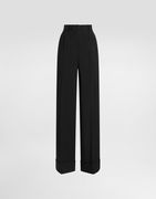 Dolce & Gabbana Bi-Stretch Wool Cuffed Trousers