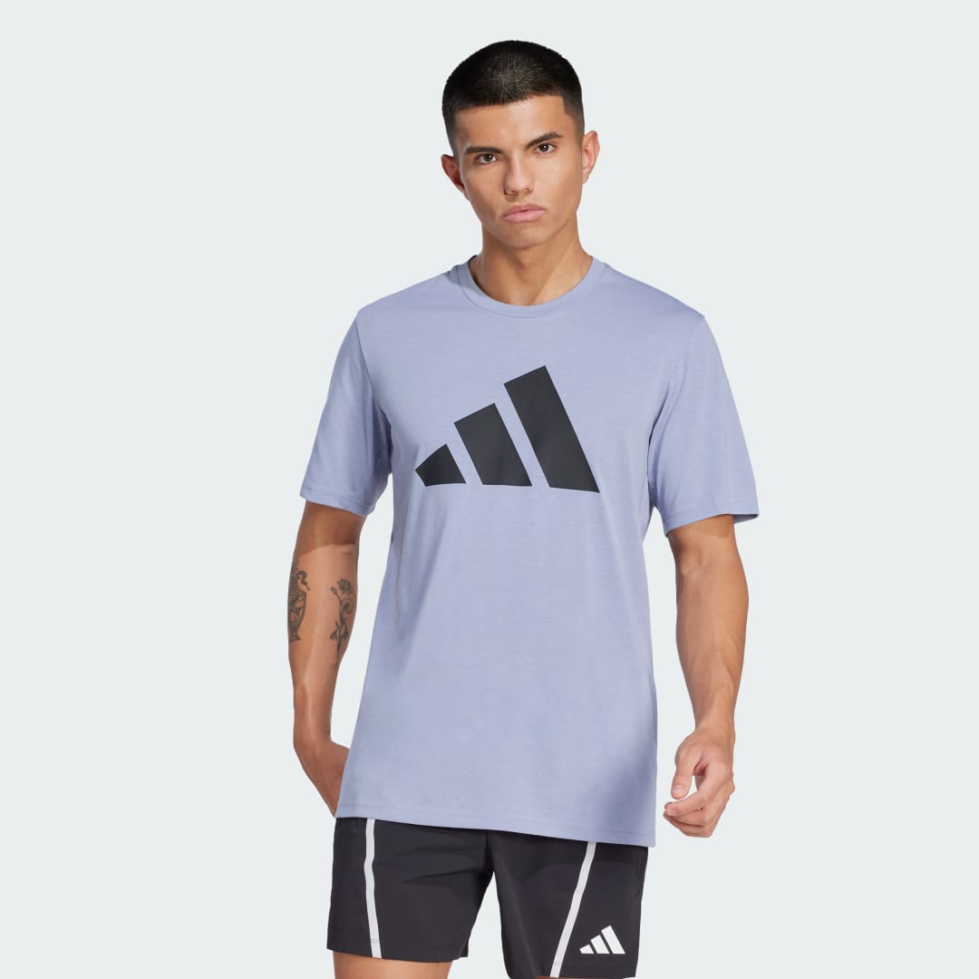 Tričko adidas Performance Essentials Feelready Logo Training Logo T-Shirt Fialová | JC5341, 0