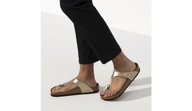 Tenisky a topánky Birkenstock Gizeh BS Gold Narrow Fit W Metalická | 1016109, 5