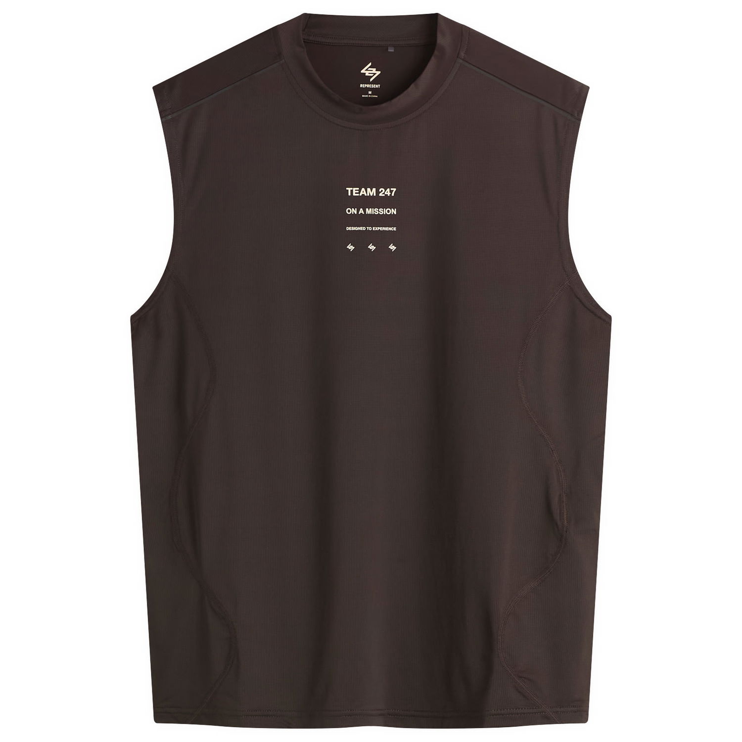 Tielko Represent Clo 247 Mesh Runner Tank T-Shirt Hnedá | 247M100019-17, 0