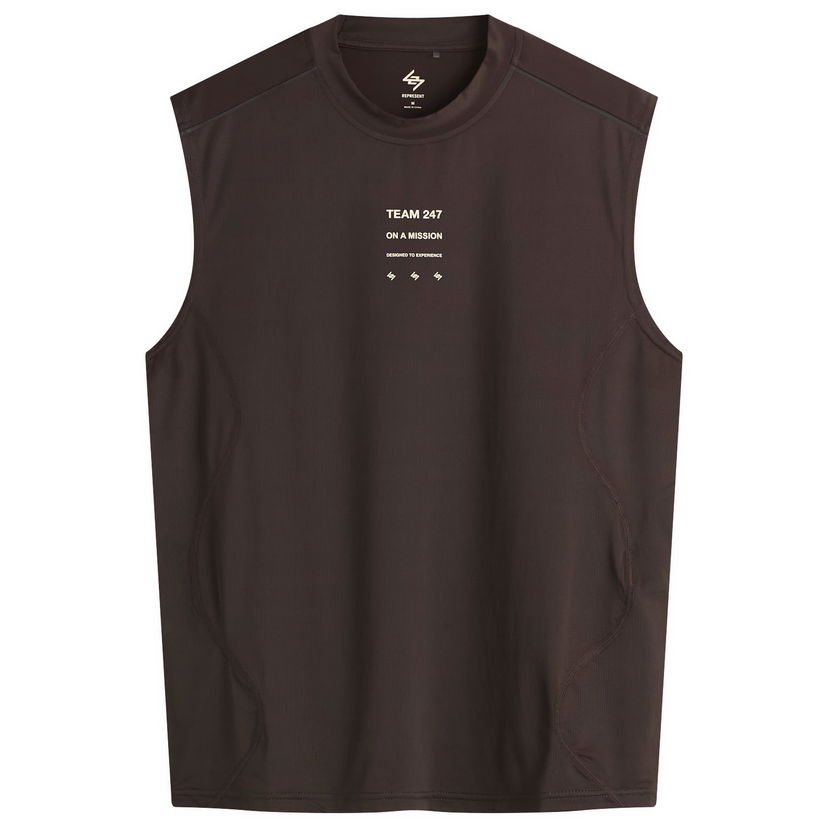 Tielko Represent Clo 247 Mesh Runner Tank T-Shirt Hnedá | 247M100019-17