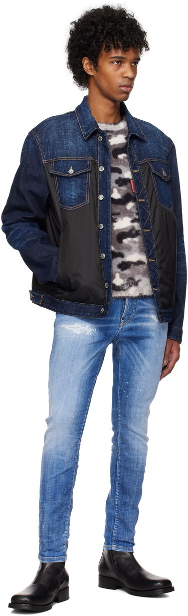 Bunda DSQUARED2 Dsquared2 Denim Puffer Jacket Modrá | S74AM1576_S30664, 3
