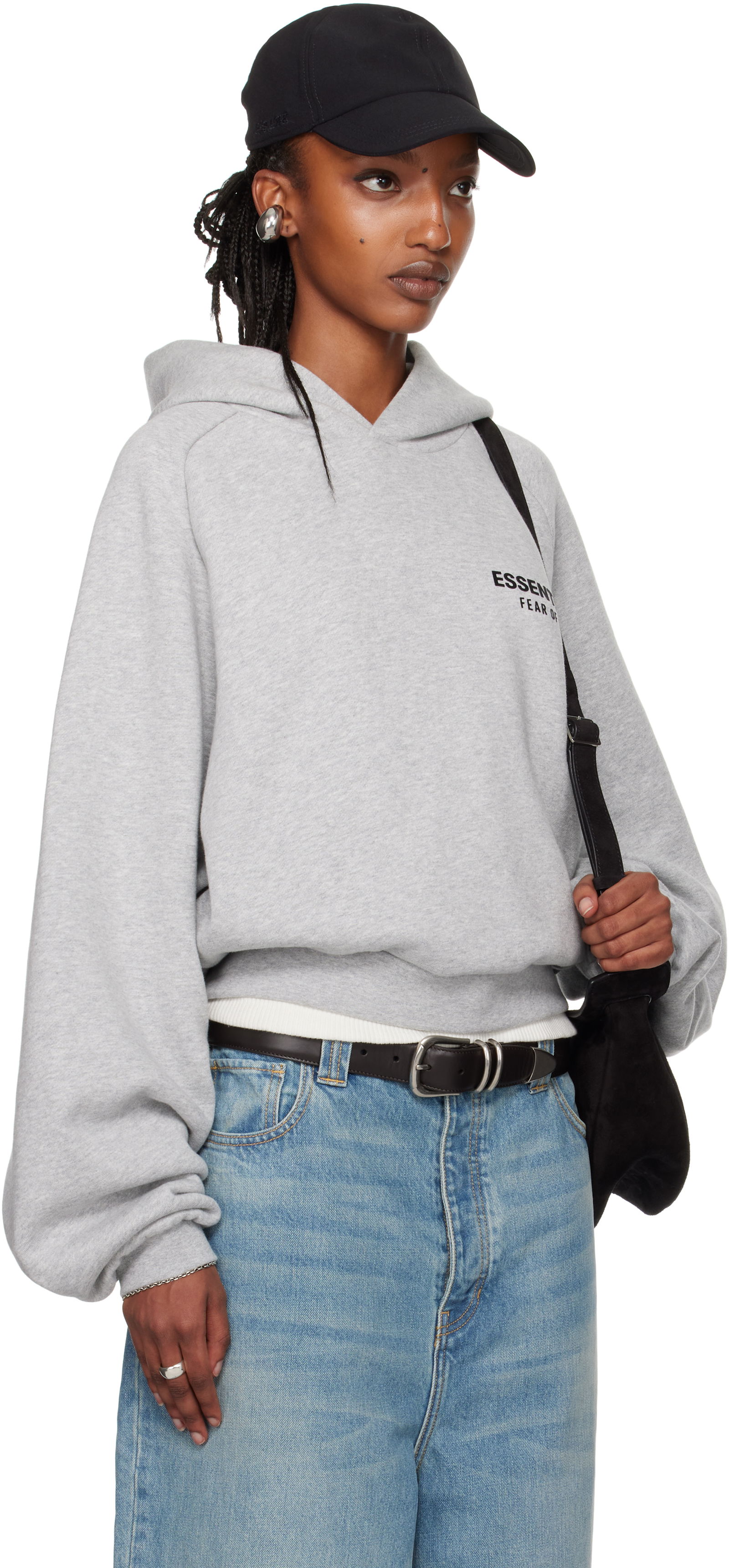 Fleece Cropped Hoodie by ESSENTIALS