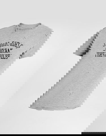 Tričko Dolce & Gabbana Dolce & Gabbana Jersey T-Shirt with "Cool Girls Break the Rules" Print Šedá | F8V89TGDDGHS9000, 0