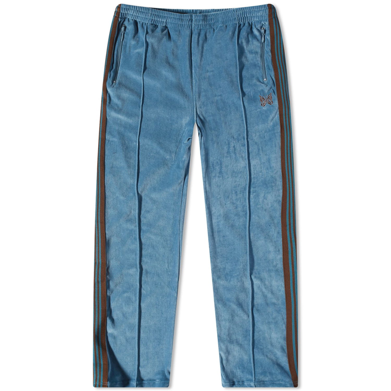 Tepláky Needles Velour Narrow Track Pants Modrá | MR293-B, 0
