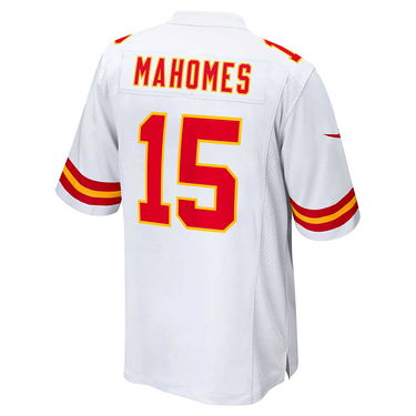 Dres Nike NFL Road Game Kansas City Chiefs Patrick Mahomes 15 Jersey Biela | 67NM-KCGR-7GF-2PA, 1