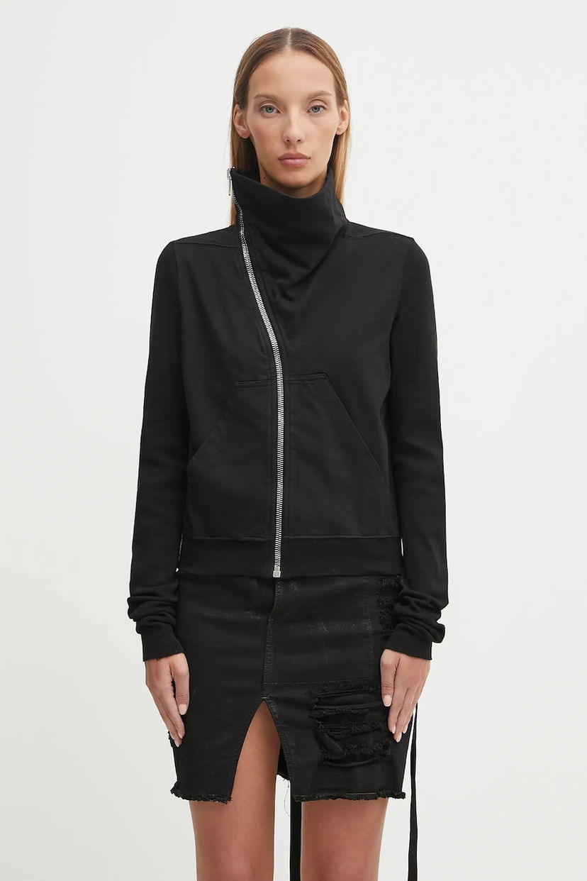 Mikina Rick Owens Rick Owens DRKSHDW Mountain Zip-Up Hoodie Čierna | DS02E7239.RIG