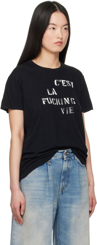 Tričko R13 R13 'C'est La Fucking Vie' Boy T-Shirt Čierna | R13WK001-K123A, 1