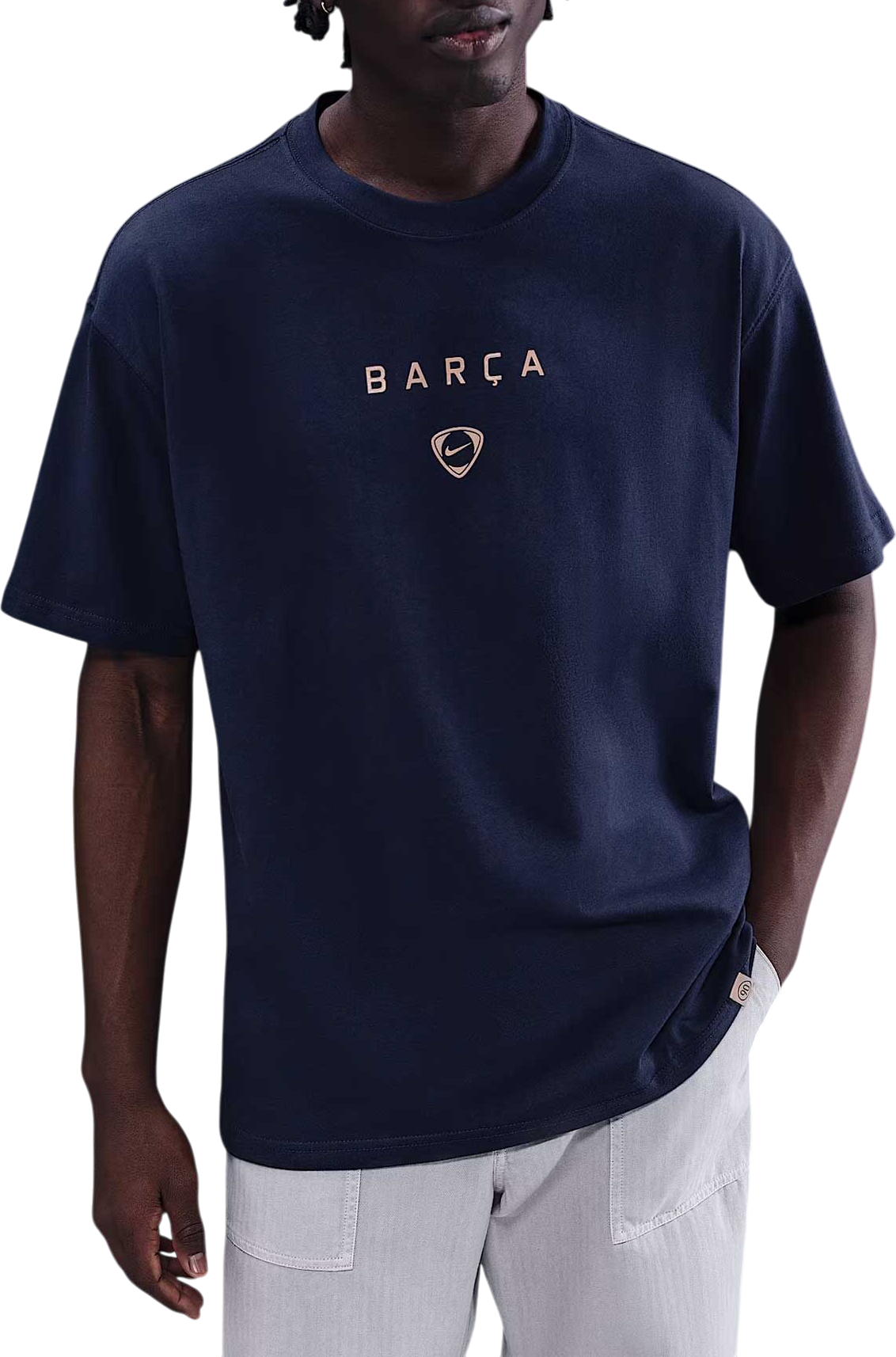 Tričko Nike Total 90 FC Barcelona Wordmark Soccer T-Shirt Navy | ib7294-410, 0