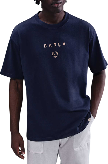 Tričko Nike Total 90 FC Barcelona Wordmark Soccer T-Shirt Navy | ib7294-410, 0