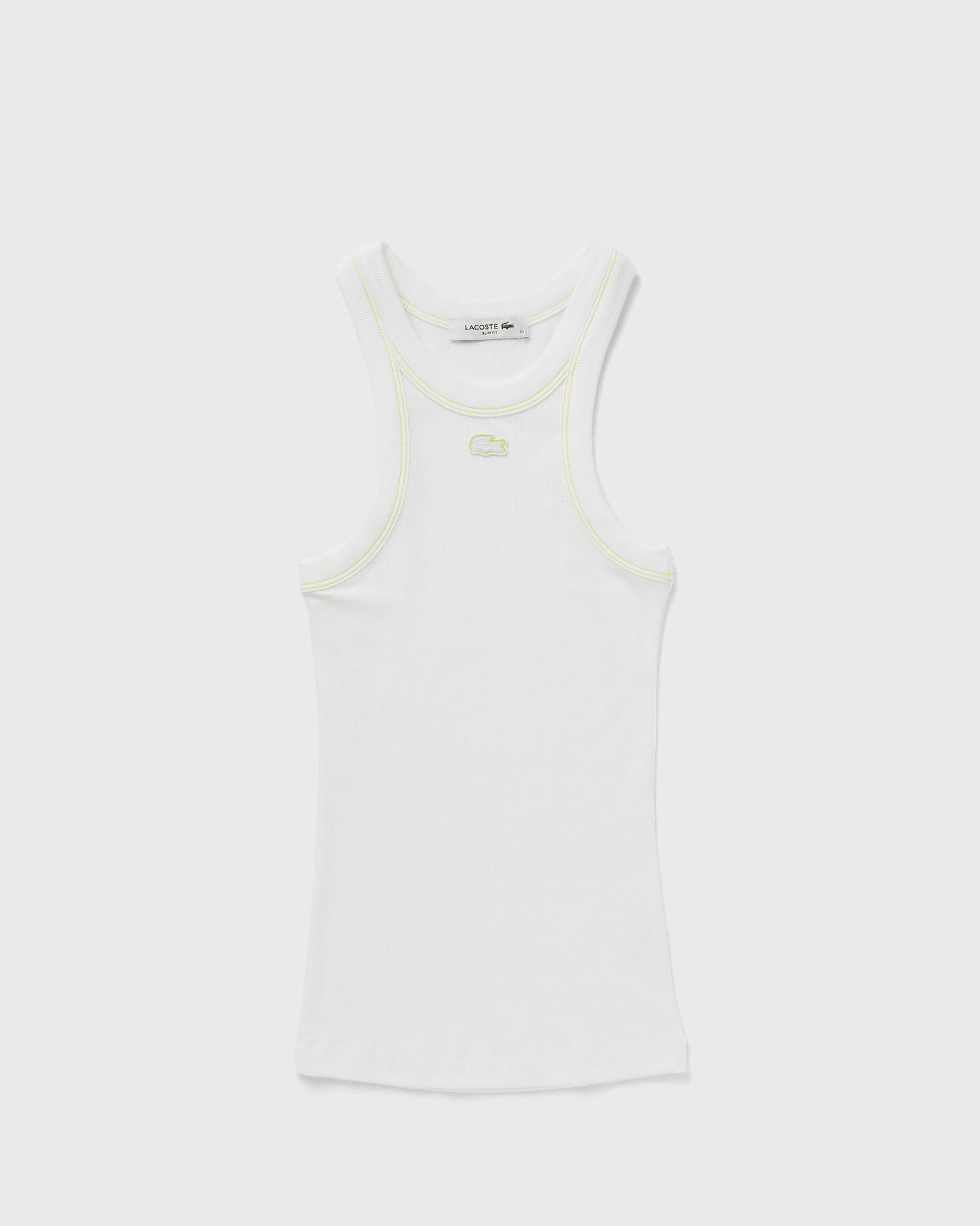 Tielko Lacoste White Contrast-Stitched Tank Top Biela | TF2558-001, 0