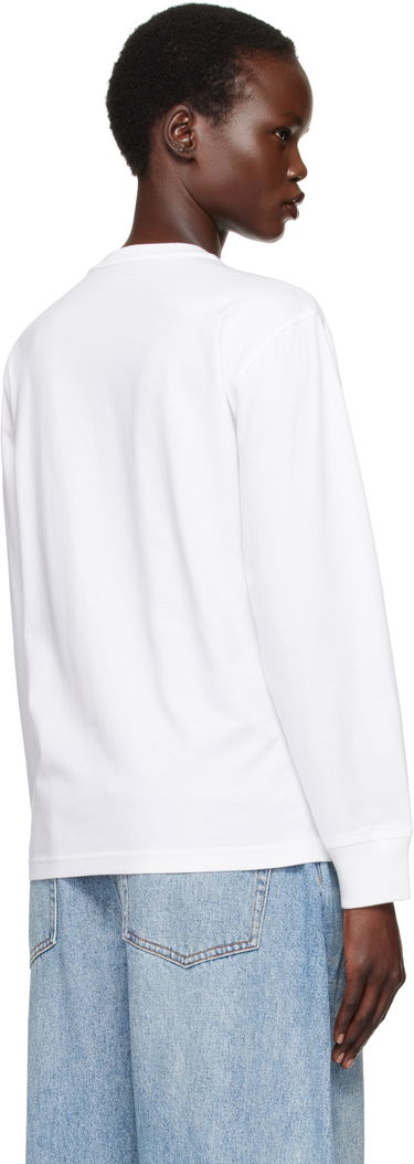 Tričko Alexander Wang Long Sleeve Puff Logo T-Shirt Biela | 4CC3241519, 2