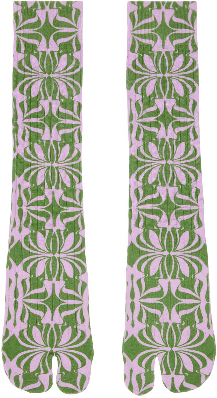 Dries Van Noten Printed Tabi Socks