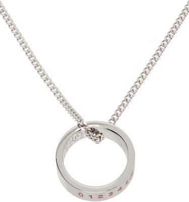 Náhrdelník Maison Margiela MM6 Maison Margiela Minimal Logo Pendant Ring Necklace Metalická | SM6UU0048 P7351, 4