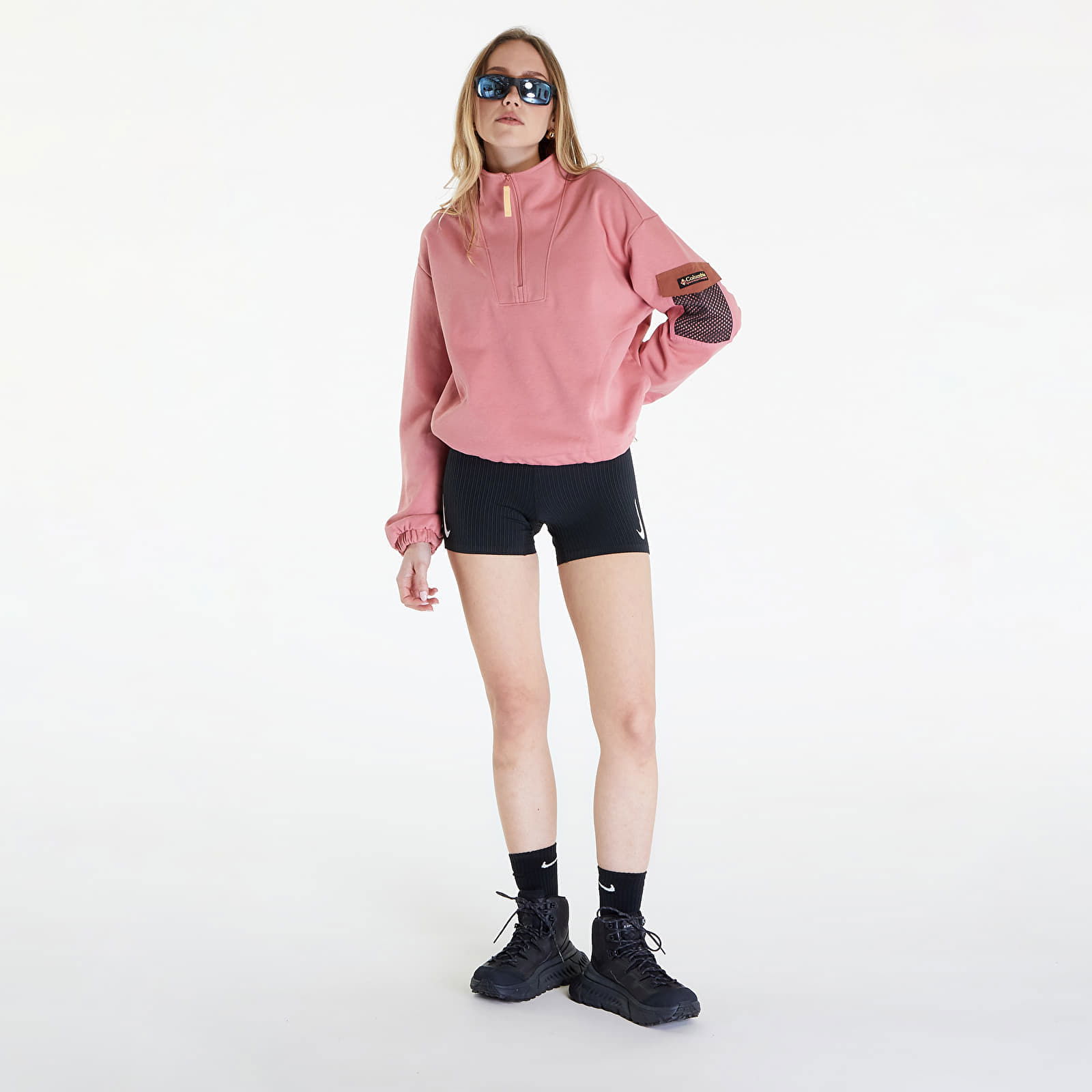 Painted Peak Cropped Sweatshirt Pink Agave/ Auburn