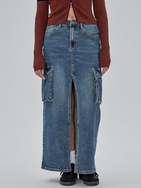 Originals Denim Long Skirt