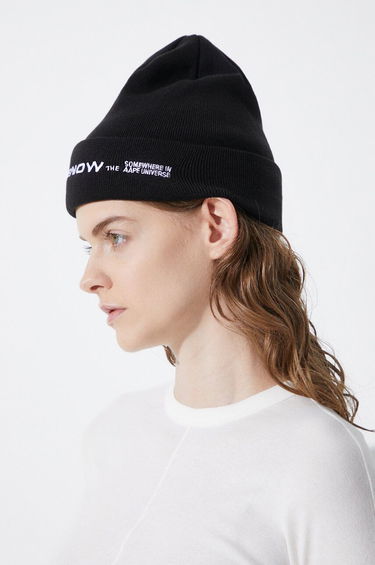 Kulicha AAPE by A Bathing Ape AAPE Solid Color Beanie Čierna | AHT4866, 3