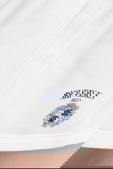 Šortky Sporty & Rich Sporty & Rich Bh Crest Soft Disco High Waist Shorts Biela | SH052626256WH01, 3