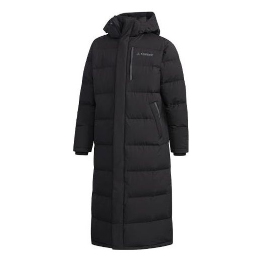 Kabáty adidas Originals Xplr Bench Stay Warm Mid-Length Hooded Down Jacket Čierna | FJ9241, 0
