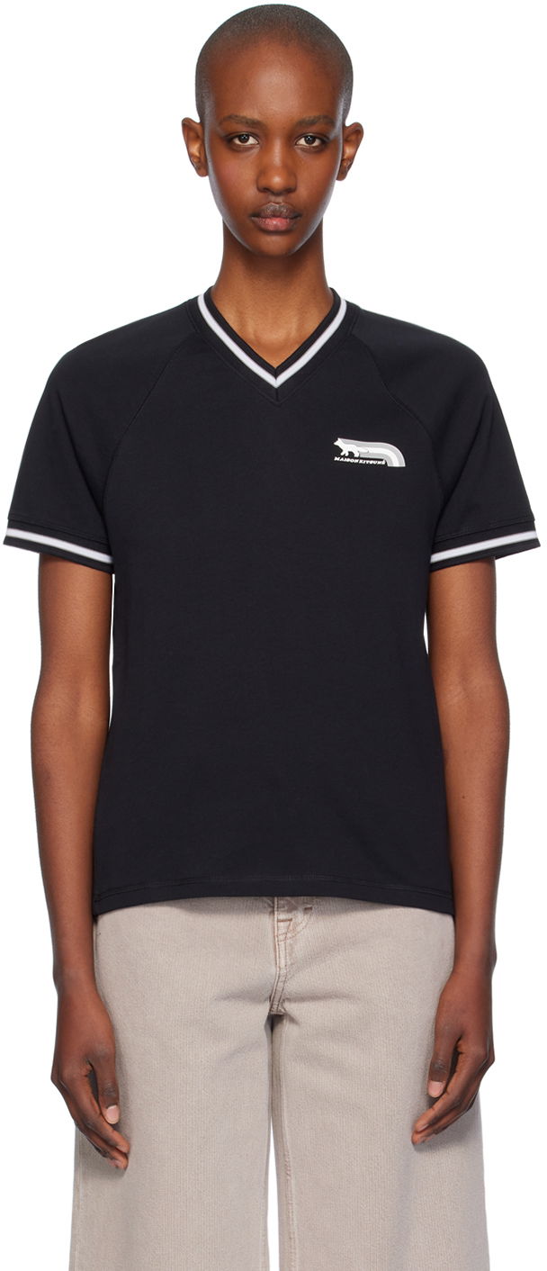 Tričko MAISON KITSUNÉ Fox Raglan T-shirt Čierna | NW00112KJ0119, 0