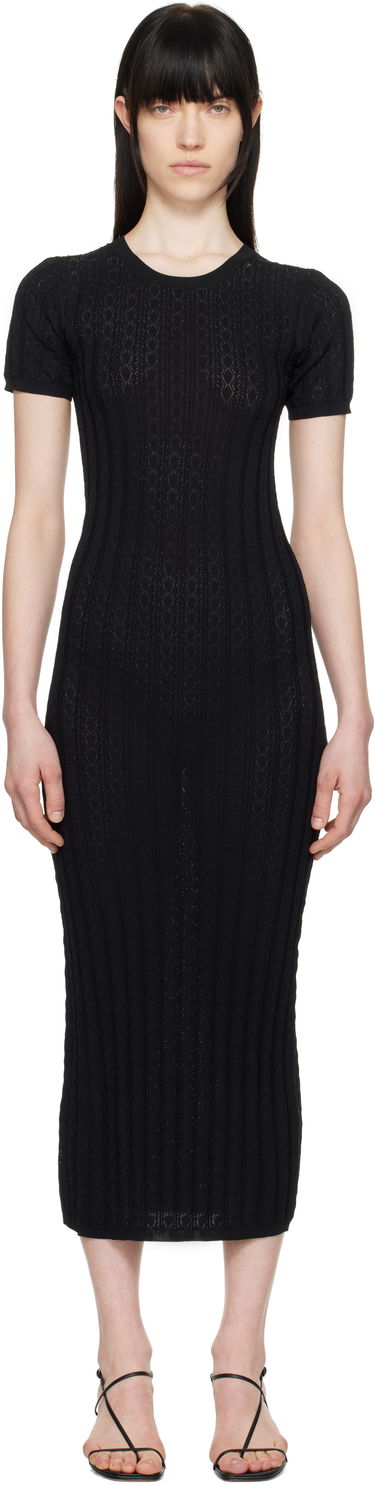 Šaty Loulou de Saison Loulou de Saison Aruba Midi Dress Čierna | ARUBA, 0