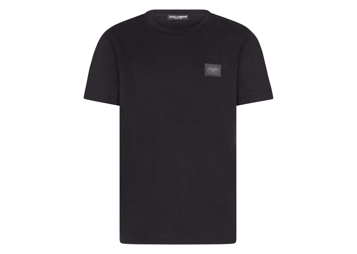 Tričko Dolce & Gabbana Cotton Branded Plate T-shirt Blue Čierna | G8KJ9TFU7EQB0665, 0
