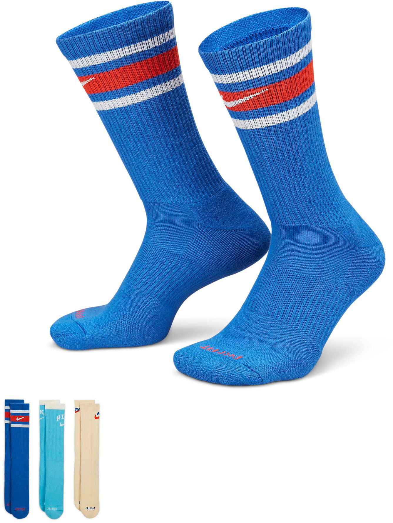 Ponožky Nike Everyday Plus Socks 3-Pack Rôznofarebný | dx7665-904, 0