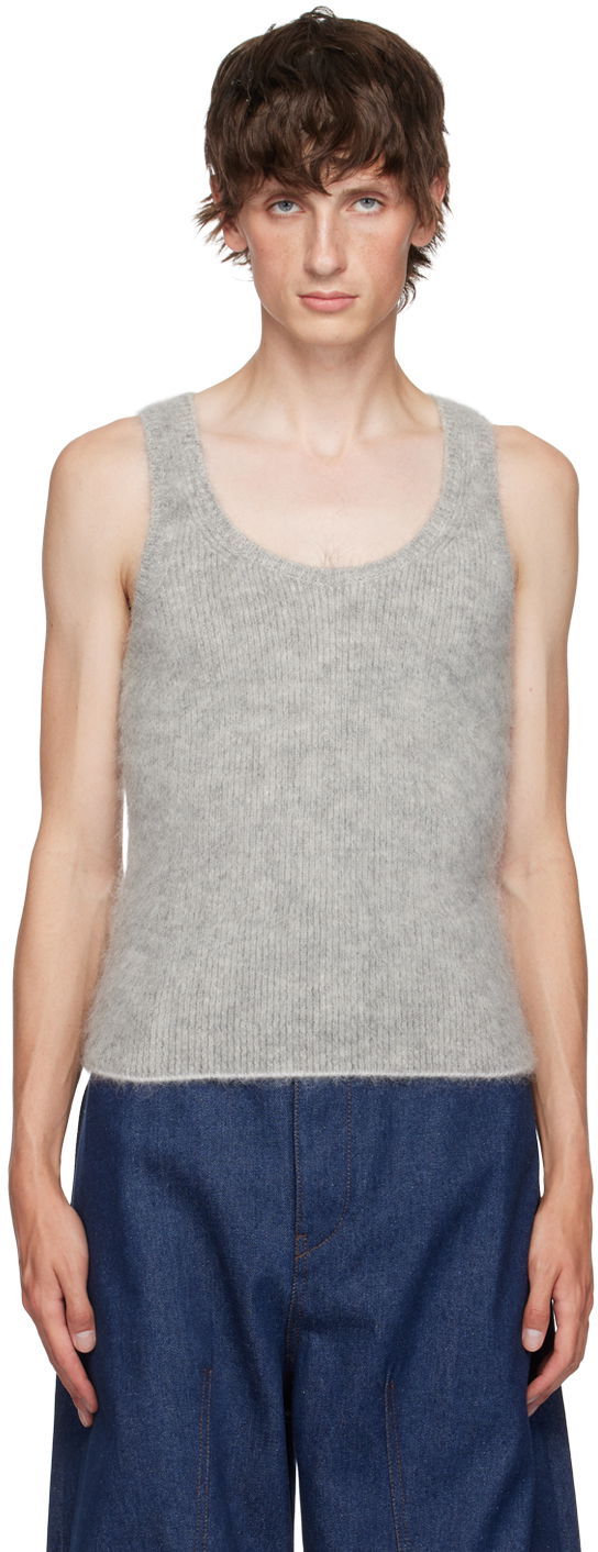 Tielko Jacquemus Gray La Casa 'Le débardeur Pitatto' Tank Top Šedá | 24H246KN502-2317, 0