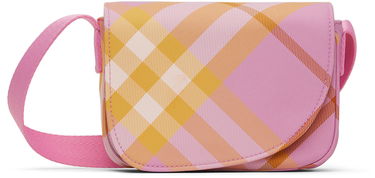 Taška cez rameno Burberry Burberry Check Messenger Bag Ružová | 8090996, 0