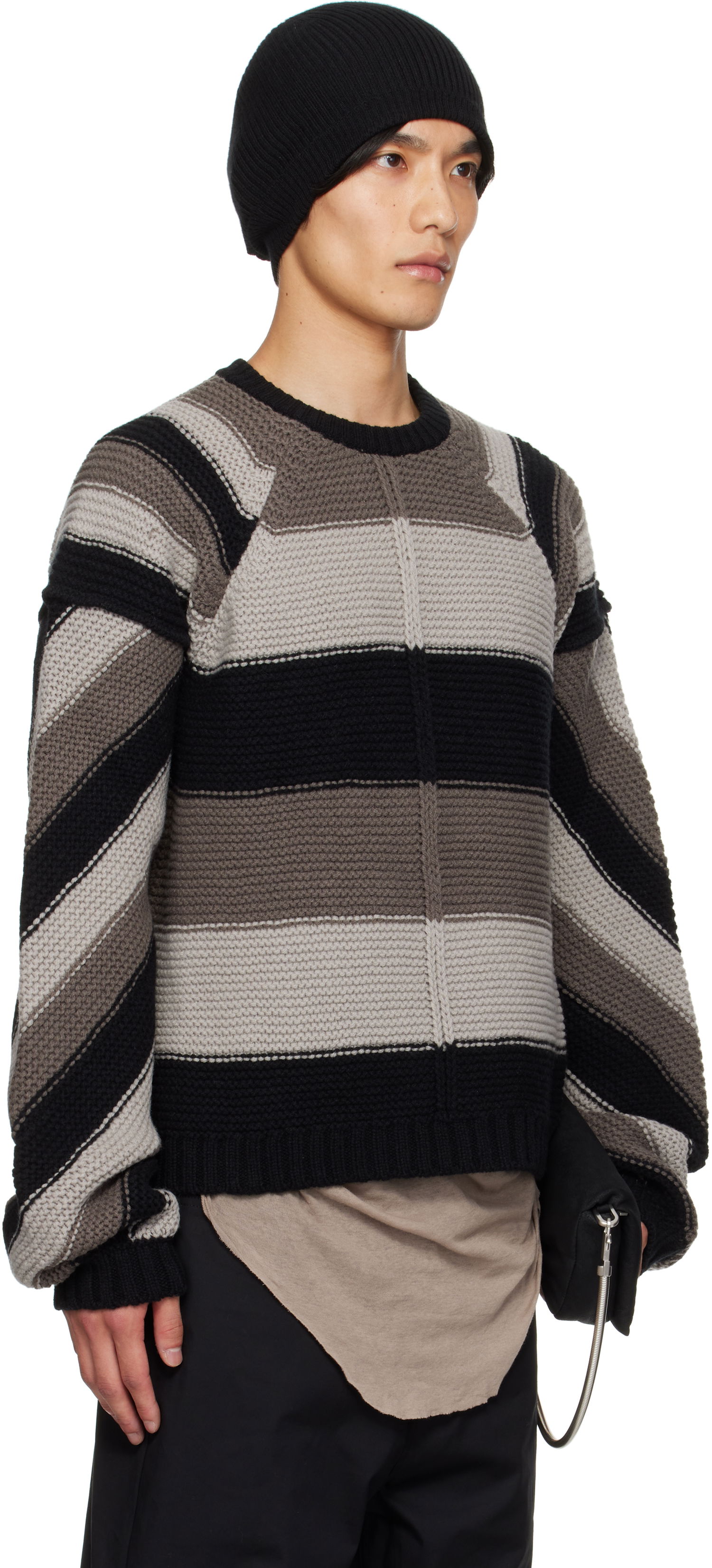 Sveter Rick Owens Rick Owens Concordians Pitti Striped Sweater Rôznofarebný | RU02E1682 KWV, 1